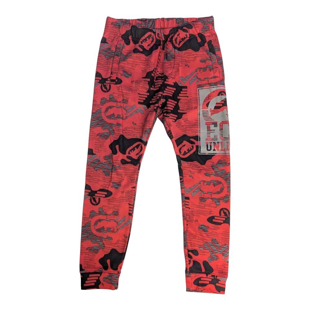 Ecko Unltd Dragon Stone Fleece Joggers Men's Small Fiery Fashion HD Graphics